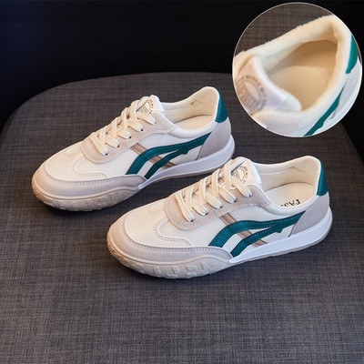 Ženske tenisice jednobojni model s rubovima i vezicama