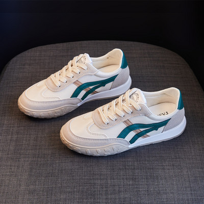 Ženske tenisice jednobojni model s rubovima i vezicama