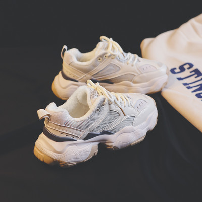 Ženske tenisice s vezicama u sivoj i bež boji