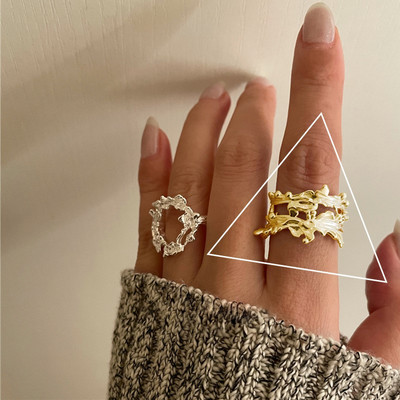 Ασημί γυναικείο casual δαχτυλίδι λεπτό μοντέλο