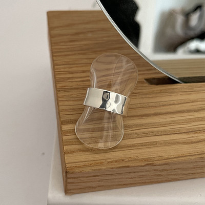 Ασημί γυναικείο casual δαχτυλίδι λεπτό μοντέλο