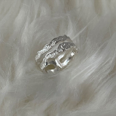 Ασημί γυναικείο casual δαχτυλίδι λεπτό μοντέλο