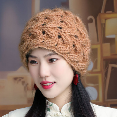 Γυναικείο χειμερινό πλεκτό καπέλο δύο μοντέλα
