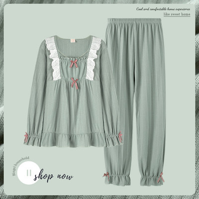 Ženska pidžama na lokne iz dva dijela