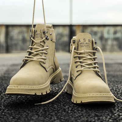 Ανδρικές χειμερινές μπότες από οικολογικό δέρμα και αγκράφα