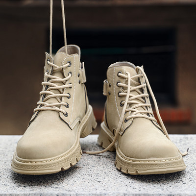 Ανδρικές χειμερινές μπότες από οικολογικό δέρμα και αγκράφα