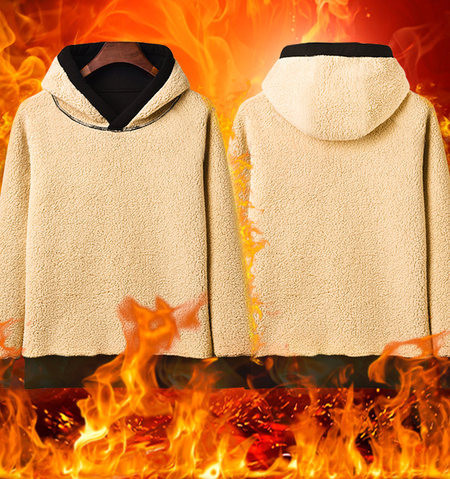 Férfi pulóver vastag poláris béléssel és rátéttel