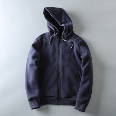 Hanorac elegant pentru bărbați, cu glugă și fermoar