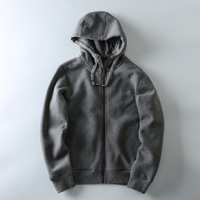 Hanorac elegant pentru bărbați, cu glugă și fermoar