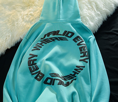 Hanorac casual pentru bărbați cu inscripție și glugă