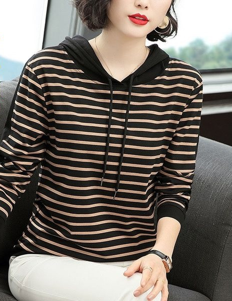 Alkalmi női csíkos pulóver több színben