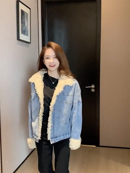 Női farmerdzseki meleg béléssel