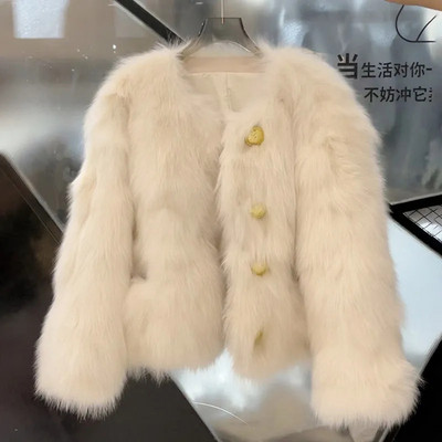 Μοντέρνο γυναικείο κοντό μπουφάν από οικολογικό δέρμα με κορδόνια