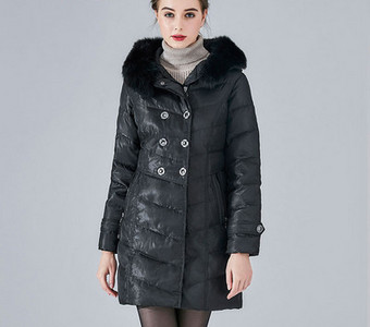 Geaca lunga dama cu gluga in puf - mai multe modele