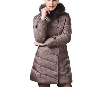 Geaca lunga dama cu gluga in puf - mai multe modele