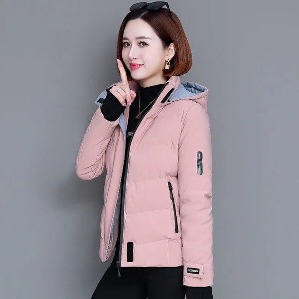 Geaca de dama de iarna de zi cu zi cu gluga in mai multe culori