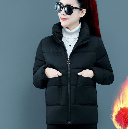 Geaca de iarna cu buzunare si fermoar pentru femei