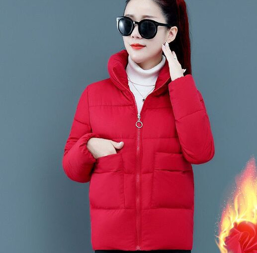 Geaca de iarna cu buzunare si fermoar pentru femei