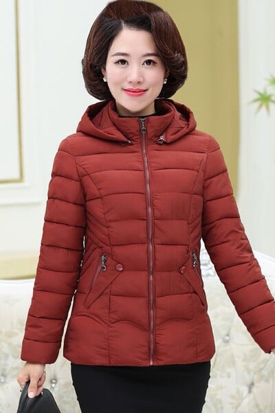 Geaca de dama model nou cu gluga si fermoar