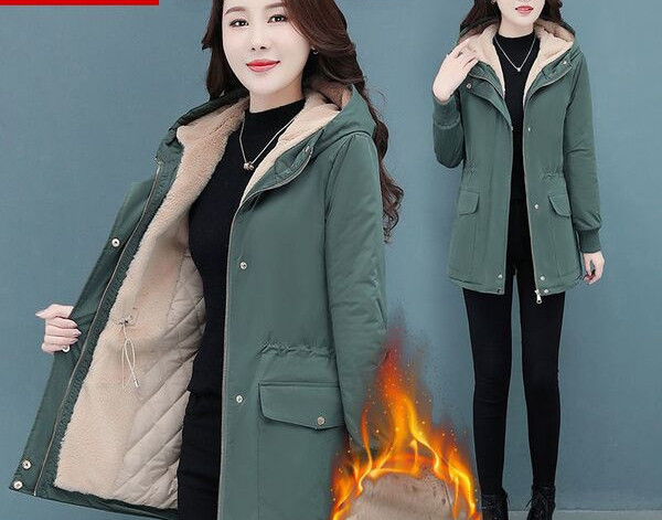 Női téli kabát meleg béléssel