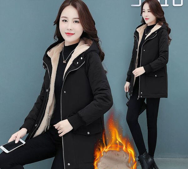 Női téli kabát meleg béléssel