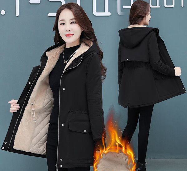 Női téli kabát meleg béléssel