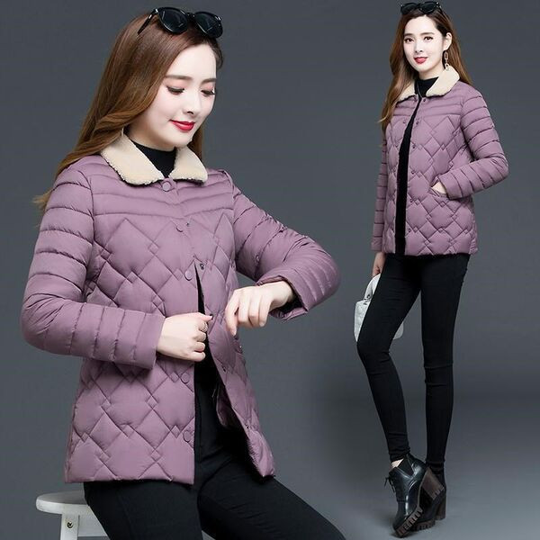 Jachetă de primăvară damă cu guler și nasturi în jos