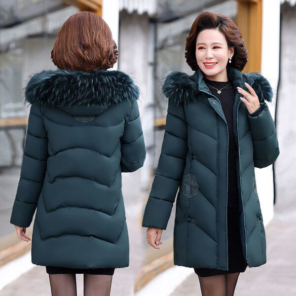 Geacă de iarnă pentru femei, cu glugă și puf ecologic