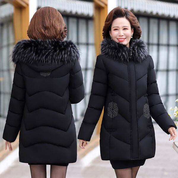 Geacă de iarnă pentru femei, cu glugă și puf ecologic