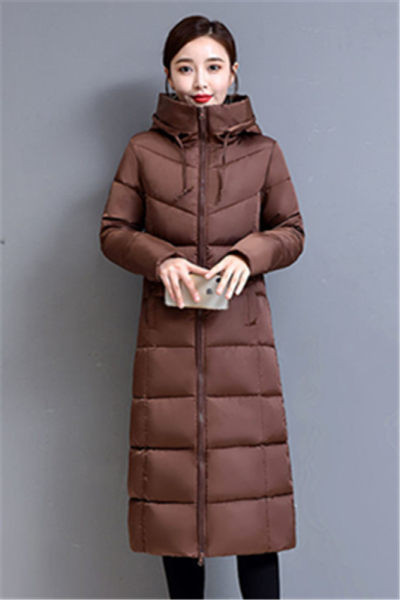 Új modell női hosszú kabát kapucnival