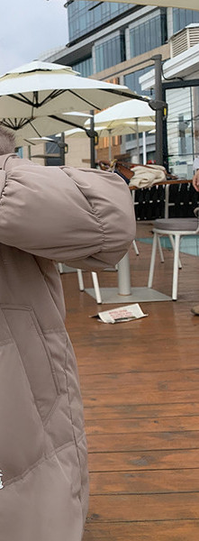 Geaca de iarna lunga model simplu cu gluga si fermoar