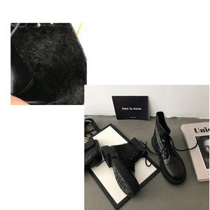 Модерни дамски боти или ботуши от еко кожа в черен цвят