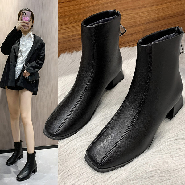 Дамски боти от еко кожа с или без топла подплата