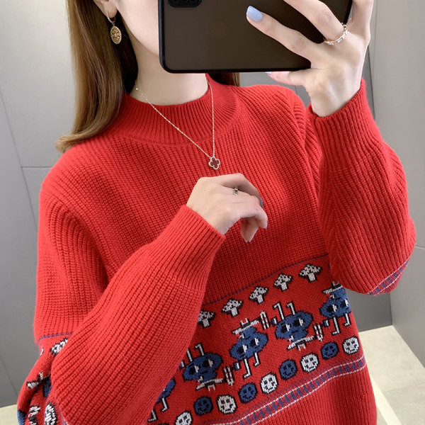 Πλεκτό γυναικείο χειμωνιάτικο πουλόβερ