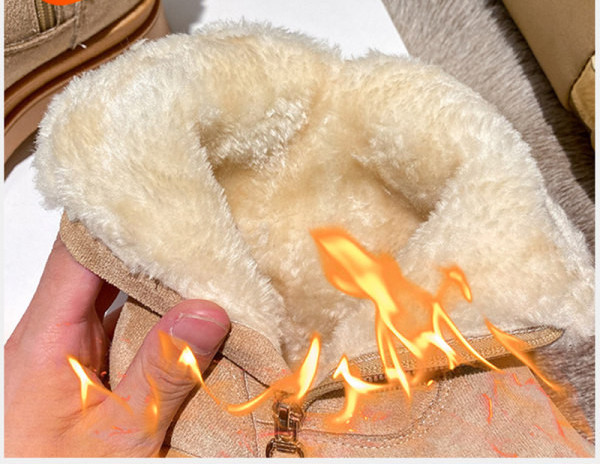 Öko velúrból készült modern csizma cipzárral, két színben