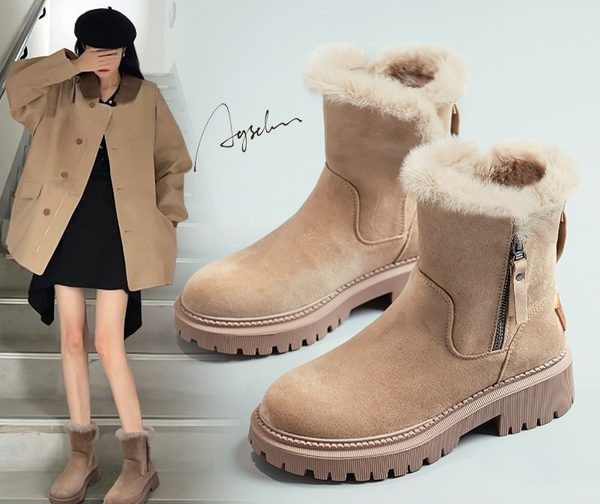 Alkalmi női csizma meleg béléssel