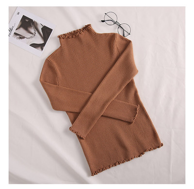 Naiste vabaaja kampsun pikkade varrukate ja lokkidega