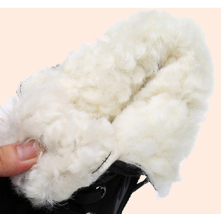 Naiste sooja voodriga talvesaapad punase ja musta värviga