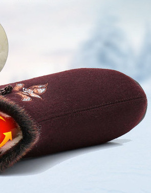 Sooja paksu voodri ja tikandiga naiste talvesaapad