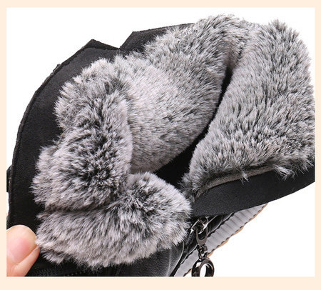 Naiste kunstnahast paeltega talvesaapad