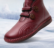 Kahes värvitoonis sooja voodriga naiste nahksaapad