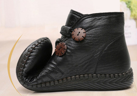 Kahes värvitoonis sooja voodriga naiste nahksaapad