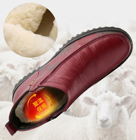 Sooja voodriga vabaaja naiste saapad - must ja punane