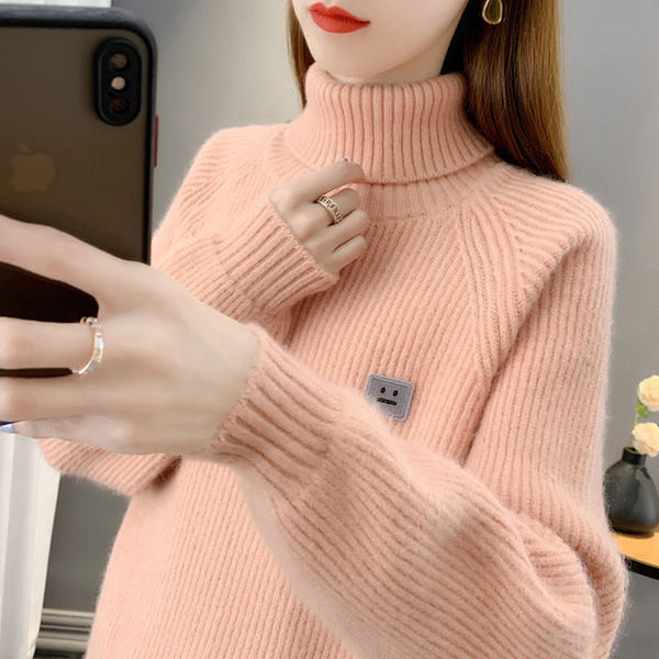 Χοντρό χειμωνιάτικο πουλόβερ με γιακά πόλο