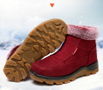 Női velúr csizma meleg béléssel és cipzárral