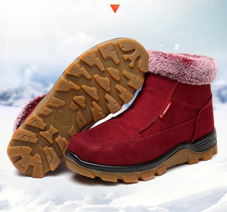 Női velúr csizma meleg béléssel és cipzárral