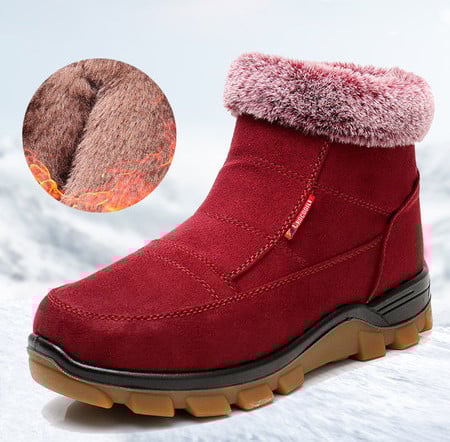 Női velúr csizma meleg béléssel és cipzárral