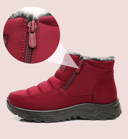 Naiste sooja voodri ja lukuga talvesaapad