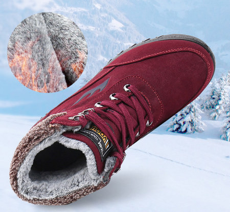 Soe voodri ja paeltega ökoseemisnahast talvesaapad