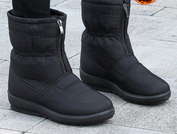 Női téli kötény és cipzár